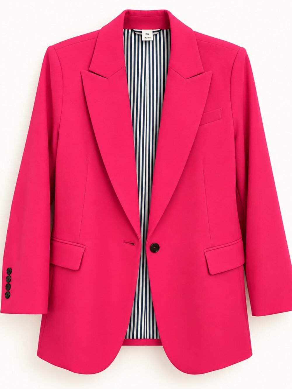 ON 34th Pink One-Button Boyfriend Blazer Women’s Size 14